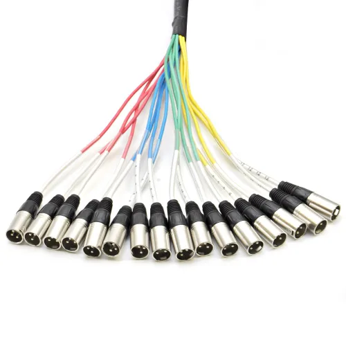 Vista 3 de Seismic Audio - SAXT-16x10M - 16 canales 10' XLR macho a 1/4" TRS Snake Cable