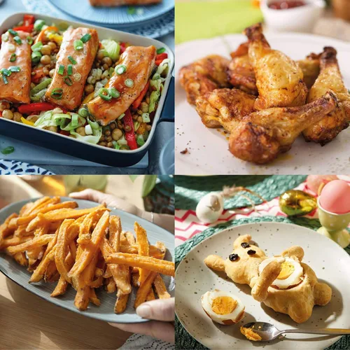 Vista 5 de Philips Essential Airfryer XL - Freidora digital de capacidad de 2.65 libras/6.2 litros con tecnología de aire rápido, diseño de estrella de mar