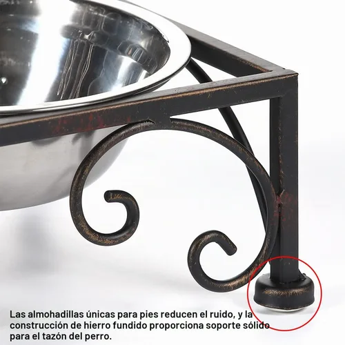 Vista 4 de Cuencos elevados para perros de 3.54 pulgadas de alto, cuenco elevado