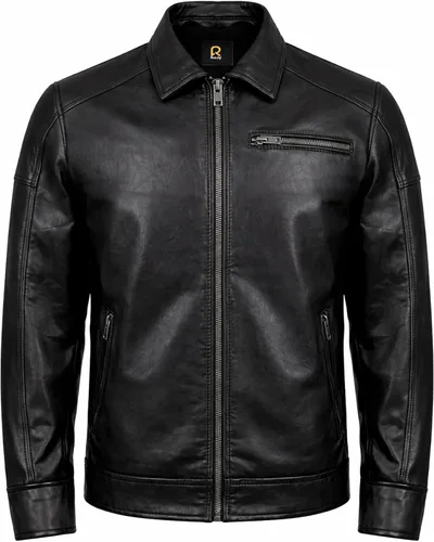 Vista 5 de Rauly Genuine Leather Jacket Men Biker Style Zip Up Real Lambskin Motorcycle Jacket Men