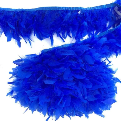 Vista 4 de MELADY 2 yardas de plumas de pavo con flecos, vestido de moda, costura, manualidades, disfraces, decoración (negro)