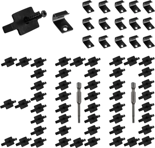 Vista 8 de Clips de cierre ocultos, clips de cubierta compuestos y sujetadores ocultos de cubierta con kit universal de clips de arranque de acero inoxidable