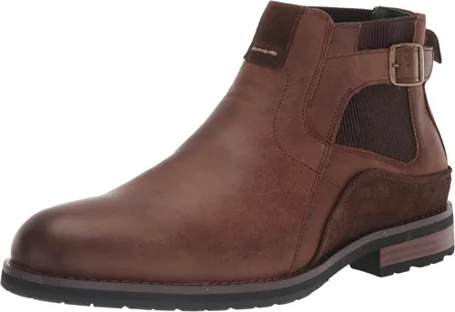 Vista 7 de Stacy Adams Bota con hebilla Oskar negro (Black Crazyhorse)