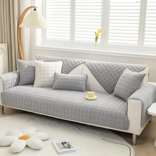 Vista 11 de MIFXIN Funda de cojín de felpa suave para sofá, funda de almohada de conejo esponjoso, protector de muebles para sofá seccional y respaldo