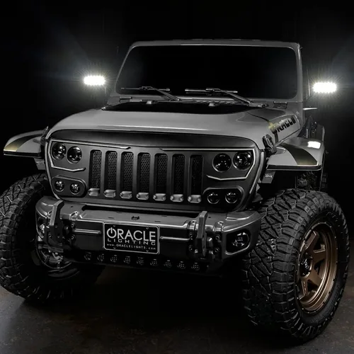 Vista 7 de ORACLE Lighting 5855-001 - Espejos laterales LED todoterreno para Wrangler JL Gladiator JT 2020 2024 - Iluminación periférica funcional, ángulo