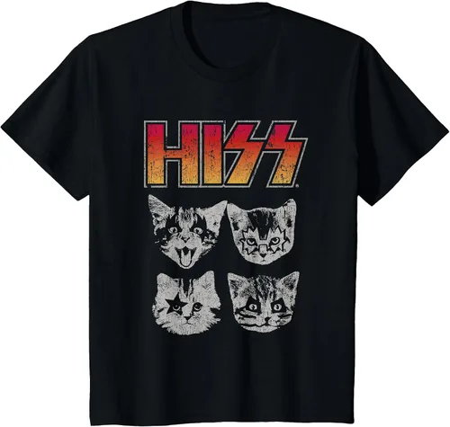 Vista 5 de HISS Cat Funny Cats Kittens Rock Music Cat Lover Hiss Camiseta