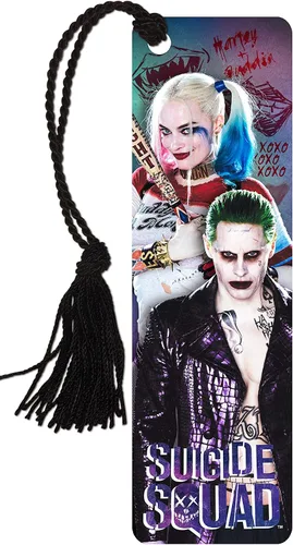 Vista 4 de Trend Setters - DC Comics Suicide Squad Harley Quinn Daddy's Little Monster - Marcapáginas de doble cara de 2 x 7 pies con borla para regalar
