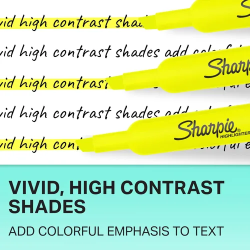 Vista 5 de Sharpie 25162PP Accent - Resaltador estilo tanque, amarillo fluorescente, paquete de 2