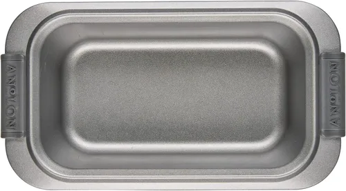 Vista 12 de Anolon Advanced 54715 - Juego de 2 moldes antiadherentes para hornear, color gris con agarres de silicona