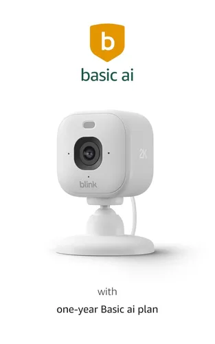 Vista 10 de Blink Mini 2K+ (último modelo) - Cámara interior con enchufe. Ve mascotas o el interior de casa con resolución 2K, visión nocturna a color, audio