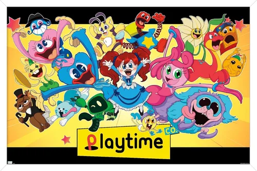 Vista 13 de Trends International Poppy Playtime - Póster de pared grupal, 14.72 x 22.37 pulgadas, versión enmarcada de madera de granero