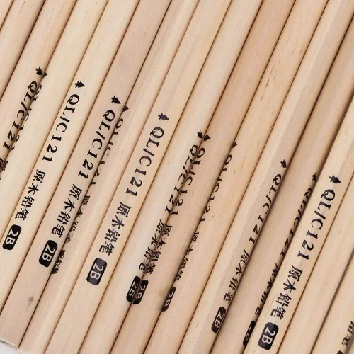 Vista 8 de 50pcs lápiz de escritura de grafito de madera ambiental 2b (triángulo 2B)
