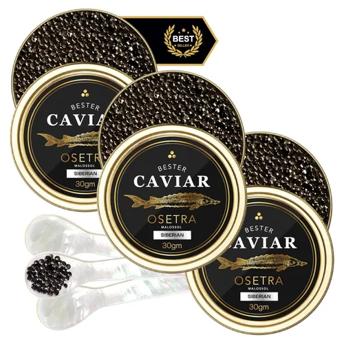 Vista 12 de [Durante la noche garantizada] Caviar de esturión siberiano (lata de 3.53 oz)