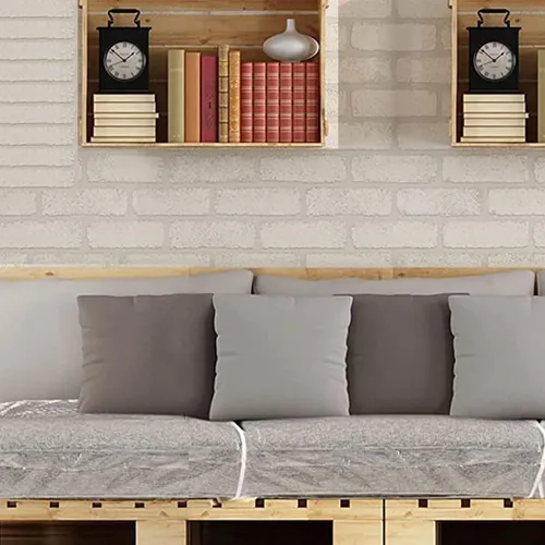 Vista 6 de Fundas de cojín de plástico para asiento de sofá, 4 fundas transparentes impermeables para sofá, fundas de sofá impermeables de PVC, fundas de sofá