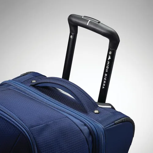 Vista 9 de High Sierra Fairlead - Bolsa de viaje portátil de poliéster de 34 pulgadas con ruedas y mango telescópico empotrado, color grisazul, Azul marino
