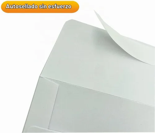 Vista 3 de Sobres de invitación A9 (100 unidades de 5.75 x 8.75 pulgadas) - Sobres de papel blanco con diseño sin ventanas de 120 GSM con cierre automático