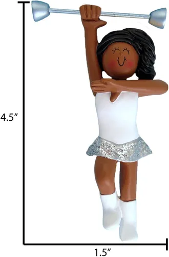 Vista 3 de Adornos personalizados de banda de marcha 2024 – Decoración de banda de animación de Navidad, adorno de baile de animación para niña, majorette