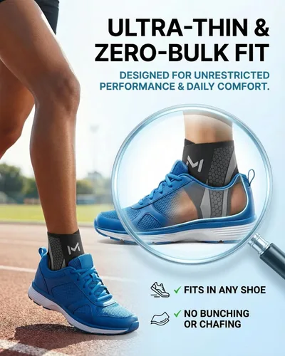 Vista 3 de Tobillera estabilizador de compresión con cordones para deportes de baloncesto, recuperación de esguinces para hombres y mujeres, ajustable