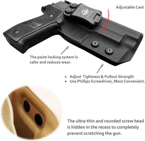 Vista 4 de Funda para Sig P226 IWB / OWB Kydex: Sig Sauer P226 de tamaño completo de 4.4'' de cañón - Portador oculto en la cintura interior / Portador