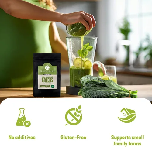 Vista 6 de Dr. Cowan's Garden Bolsa de repuesto de polvo vegetal de verduras de bajo oxalato - Beyond Organic Superfood Greens Polvo vegetal para bebidas