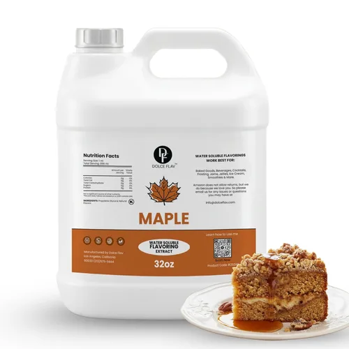 Vista 33 de Dolce Flav Extracto de mantequilla – 2 onzas soluble en agua, Kosher, sin azúcar, sabor concentrado de mantequilla de imitación para hornear