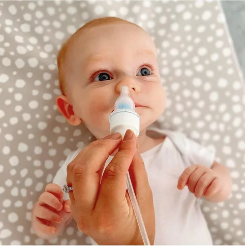 Vista 5 de Nuby, Aspirador nasal infantil Breathe-EEZ con estuche de viaje, 5 pulgadas