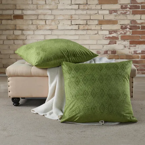 Vista 19 de Home Soft Things Ikat - Fundas de almohada de terciopelo de 2 piezas, 14 x 26 pulgadas, aguacate, funda de almohada decorativa lumbar sólida
