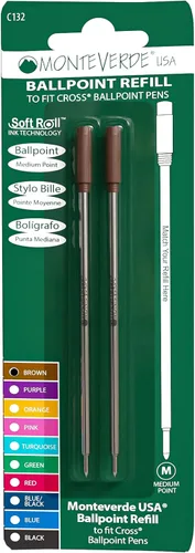 Vista 24 de Monteverde Recambios de bolígrafo suave USA para adaptarse a bolígrafos cruzados, punta media, tinta negra, paquete de 6 – Solución de escritura