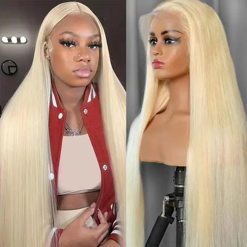 Vista 16 de Pelucas de cabello humano lacio para mujeres negras, encaje frontal de 13 x 4 pulgadas, previamente despuntada, sin pegamento, HD frontal, negro