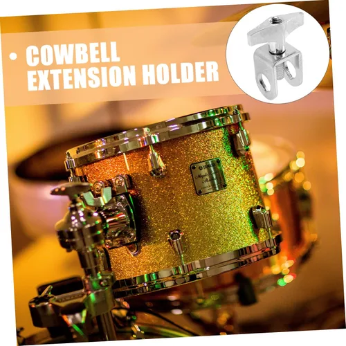 Vista 4 de Soporte de montaje de campana estándar ajustable con abrazadera en U para instrumentos de percusión compatible con cencerros para eventos deportivos