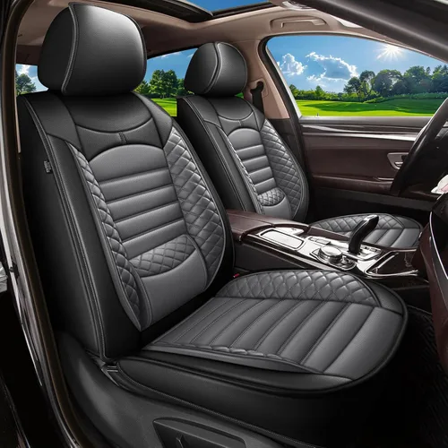 Vista 21 de Fundas de asiento de auto para Ford Fusion 2010-2020: juego completo de fundas protectoras de asiento impermeables de piel sintética compatible