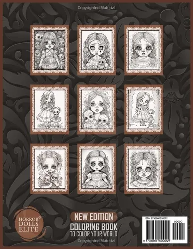Vista 2 de Cute and Creepy Dolls Colouring Book for Adults and Teens Gore & Haunting Designs of Creepy Baby Dolls Halloween Colouring Book for Horror Fans to