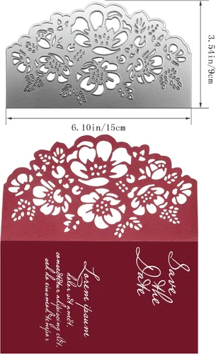 Vista 3 de Boao 3 piezas troqueladas, troqueles de metal para hacer tarjetas, álbum de recortes, tarjetas de papel en relieve, flores surtidas, cortes