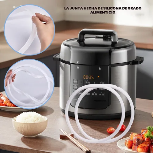 Vista 7 de 13 piezas de anillo de sellado 5, 6 cuartos de galón, para piezas de repuesto de válvula de olla a presión eléctrica Duo Plus de 6 cuartos con junta
