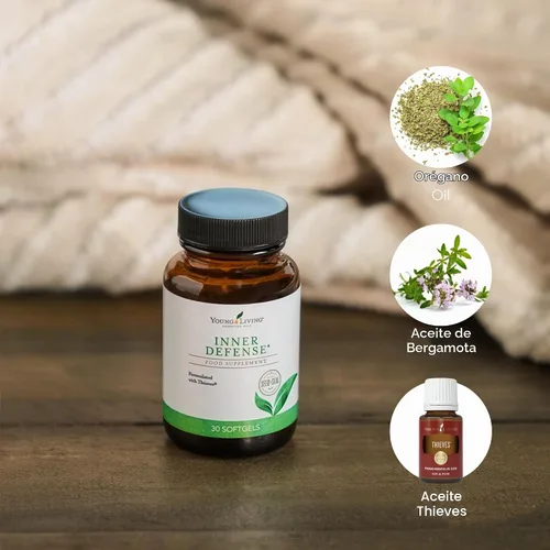 Vista 5 de Inner Defense de Young Living - 30 cápsulas blandas: desbloquea el poder de los potentes aceites esenciales - Orégano, tomillo, citronela y ladrones