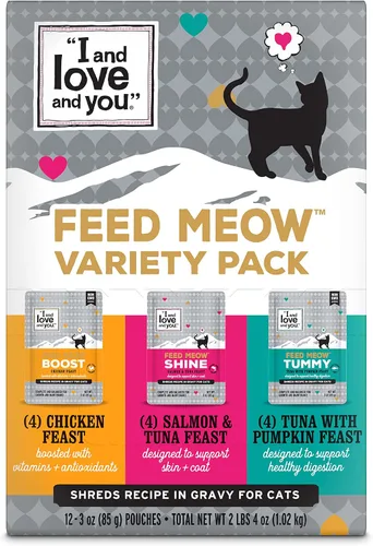Vista 9 de I and love and you Feed Meow Boost - Alimento húmedo para gatos, pollo, antioxidantes y vitaminas para mayor vitalidad, sin granos, triturado, 3