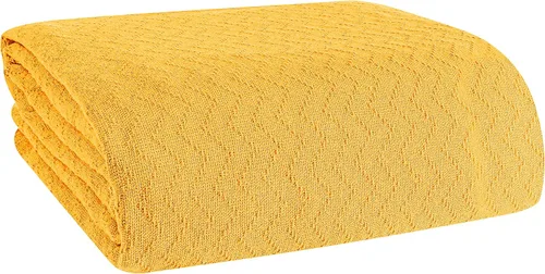 Vista 9 de BELIZZI Home - Manta de cama 100 % algodón, transpirable, térmica tamaño individual, suave manta térmica de cheurón de 60 x 90 pulgadas, manta
