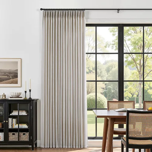 Vista 32 de Cortinas de lino plisadas Blanco crema