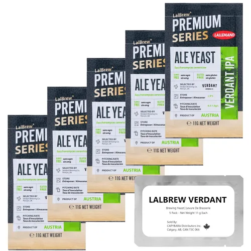 Vista 6 de LalBrew Verdant IPA Brewing Levadura (paquete de 2) - Hacer cerveza en casa - 0.39 oz Sachets - Saccharomyces cerevisiae - Vendido por CAPYBARA