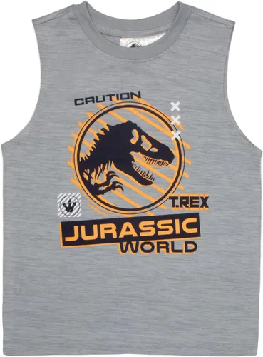 Vista 4 de Jurassic World Apex Predators - Juego de 3 piezas para niños, camiseta de manga corta, camiseta sin mangas y pantalones cortos, paquete de 3