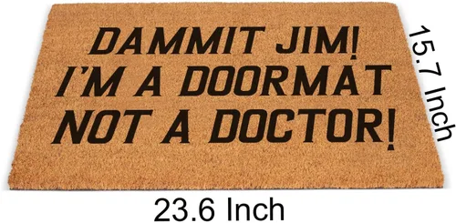 Vista 3 de Funny Dammit Jim I'm a Doormat Not a Doctor - Tapete decorativo para el porche delantero, para la entrada al aire libre, personalizado, resistente