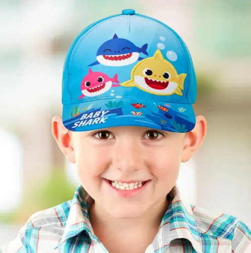 Vista 4 de Nickelodeon Gorro de tiburón para niños pequeños, paquete de 2 gorras de béisbol ajustables
