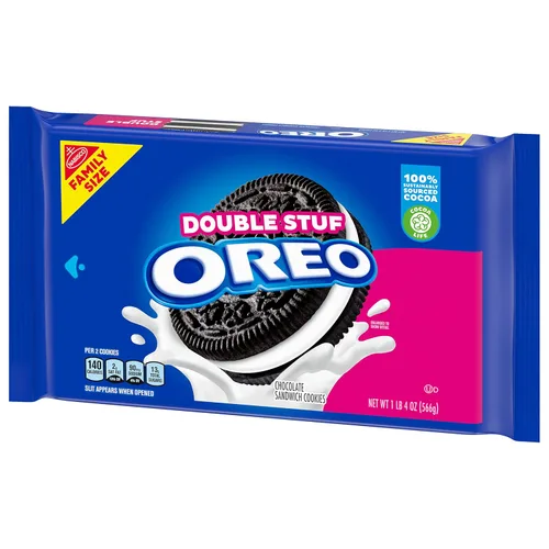 Vista 15 de Galletas Oreo con relleno doble, 20 onzas (paquete de 12)