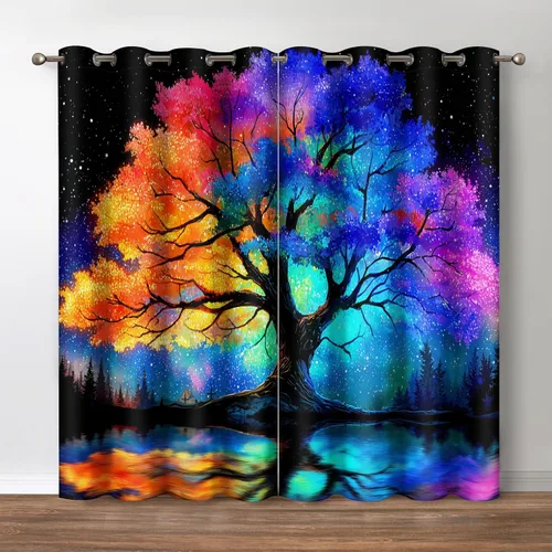Vista 12 de Jekeno Cortinas blancas y negras para ventana, diseño moderno de ladrillo abstracto en 3D, cubos futuristas, geométricos, cuadros, bolsillo