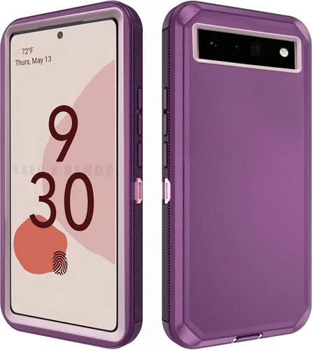 Vista 8 de Asuwish Funda de teléfono para Google Pixel 6 Pro, híbrida, resistente, a prueba de golpes, dura, a prueba de caídas, cuerpo completo, resistente