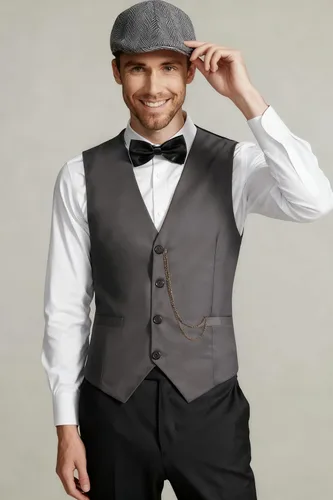 Vista 2 de Gionforsy Disfraz de gángster de los años 20 para hombre, conjunto de accesorios para disfraz de Gatsby, sombrero con tirantes y pajarita
