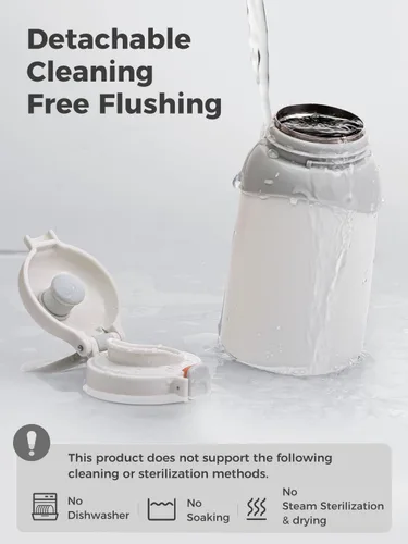 Vista 2 de BOLOLO Calentador de leche portátil Pro para viajes, diseño desmontable para fácil limpieza, calentador de botellas portátil con calentamiento