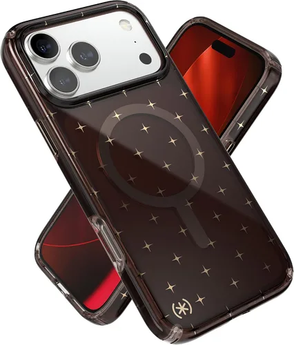 Vista 17 de Speck Presidio LUX - Funda para iPhone 17, compatible con MagSafe, funda protectora delgada, color negro desvanecido/gris pizarra/blanco