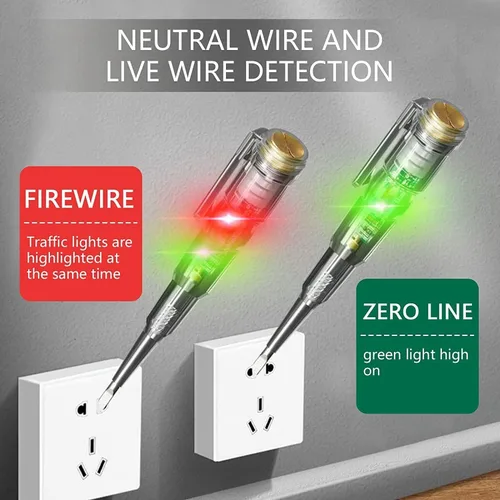 Vista 6 de Lote 2 Probador eléctrico de voltaje de inducción sin contacto Pluma Live/Null Wire 12-250V