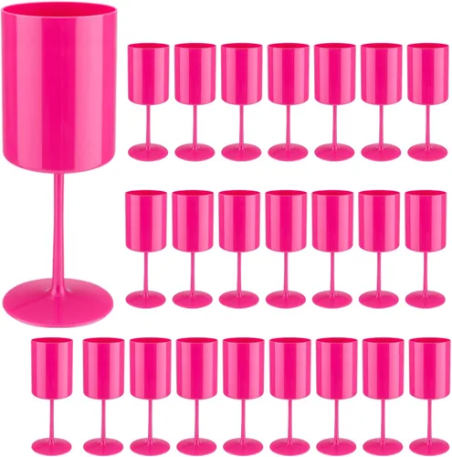 Vista 18 de Paquete de 12 copas de vino de plástico de 10 onzas, grandes y reutilizables, copas de champán vintage con tallo, vasos acrílicos inastillables